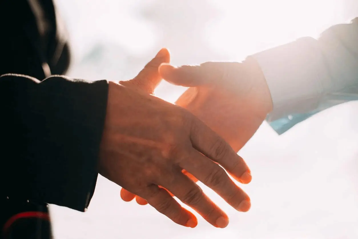 Closeup of Business People Shaking Hands